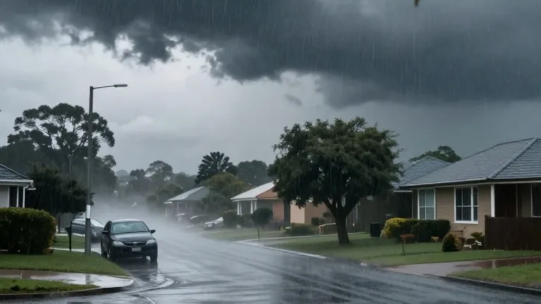 Illustration for: Queensland Soaked as Storms Move South